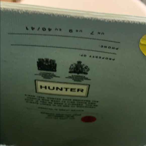 Hunter boots tall pale mint sz 9 - Picture 6 of 6